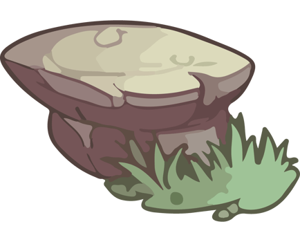 A cartoon mushroom sitting on the ground png
