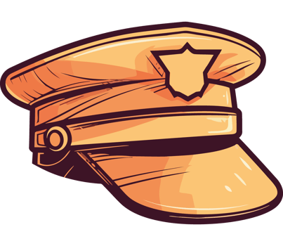 golden law uniform cap accessory isolated png