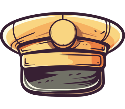 law uniform cap accessory sketch style isolated png