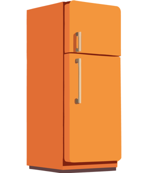 Stainless steel refrigerator with holds refreshing png