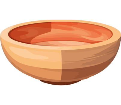 Antique earthenware bowl utensil icon isolated png