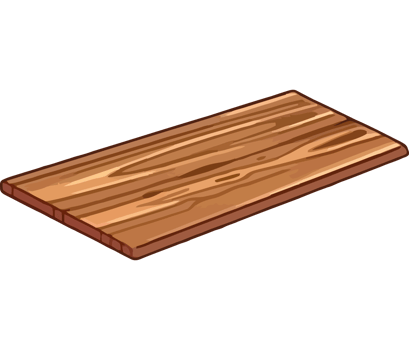 Rustic hardwood plank isolated png