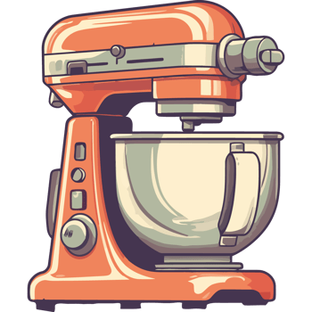 Kitchen mixer appliance, illustration icon isolated png