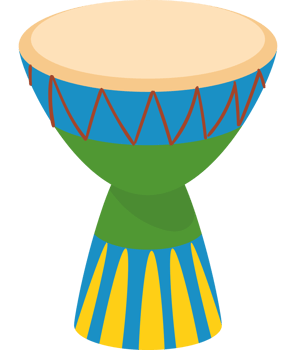 Djembe drum instrument icon png