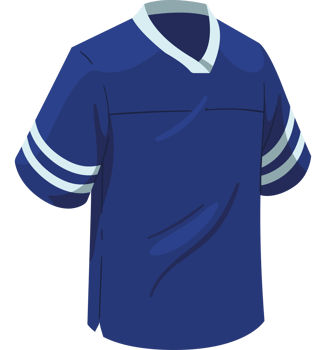Blue football jersey png