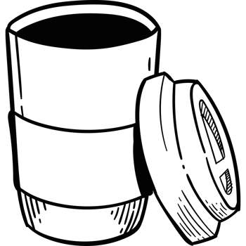eco coffee cup drawn disposable illustration isolated png