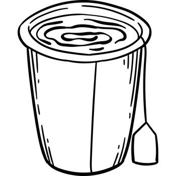 eco coffee cup drawn design isolated illustration png