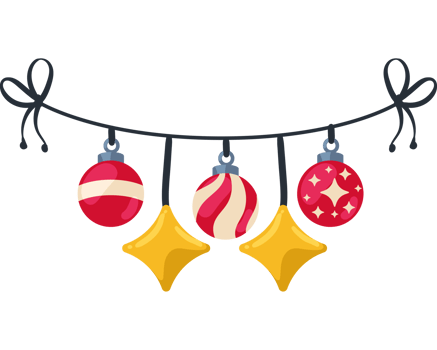 Christmas decorations clipart png