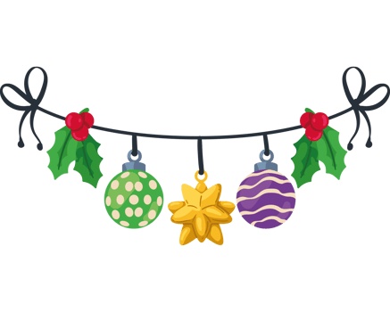 Christmas decorations clipart png