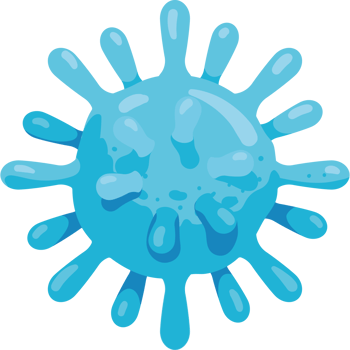 Blue virus nipah design isolated illustration png