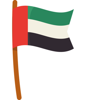 uae national day flag in pole isolated png