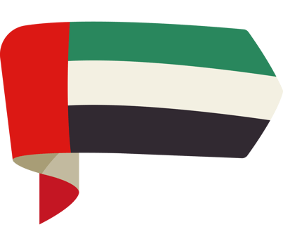 The flag of uae is shown in a speech bubble png