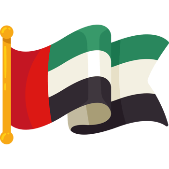 The uae flag waving in the wind png