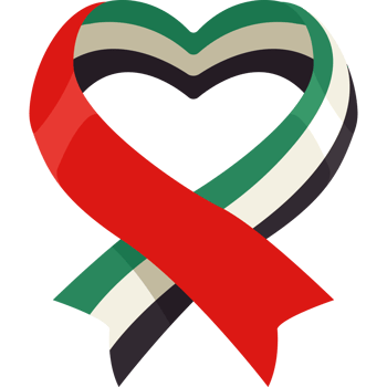 Heart with a red, white and green ribbon png