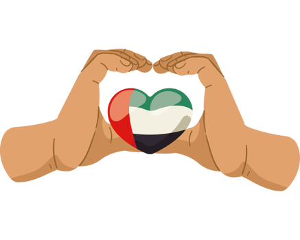 uae national day flag in hands illustration png