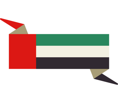 The uae flag is made of paper and has a red, green and white color png