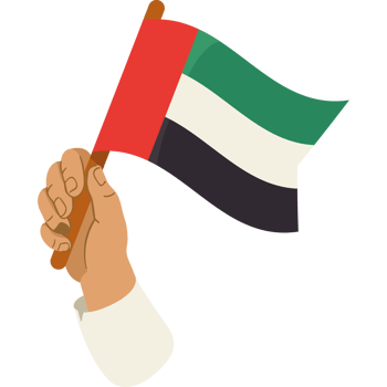 uae national day flag in hand illustration png