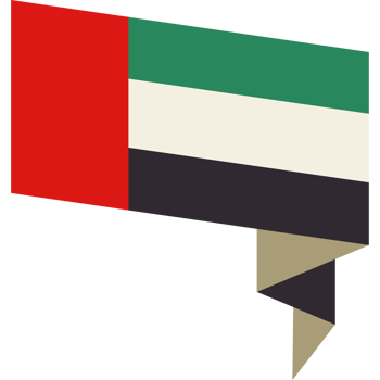 The flag of uae is shown in a speech bubble png