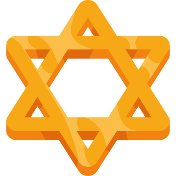 Hanukkah david star illustration isolated png