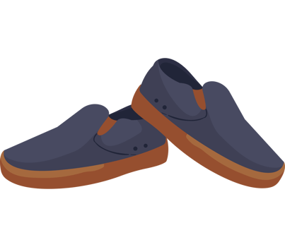 Pair of blue shoes on Transparent background png