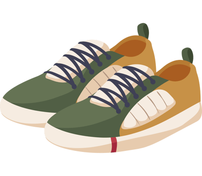 A pair of sneakers with laces on the side png