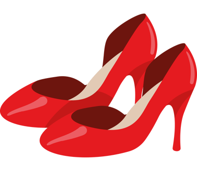 Red high heel shoes clipart png