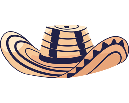 Traditional colombian hat png