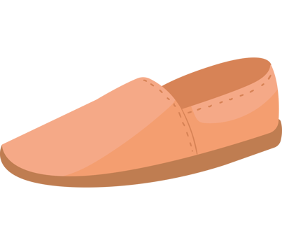 An orange shoe isolated png