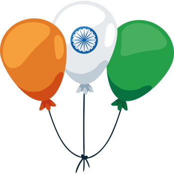 republic day india balloons illustration png