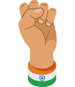 Indian flag fist png