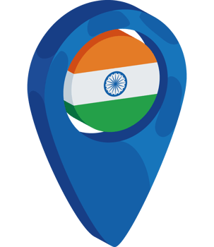 Republic day india pin location with flag png