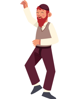 An illustration of a man dancing png
