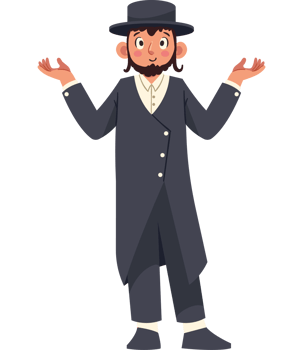 A cartoon man in a suit and hat png