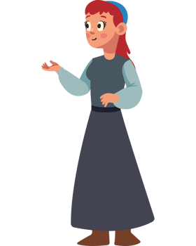 A cartoon girl in a dress and blue hat png