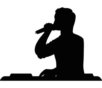 A silhouette of a person sitting on a chair png