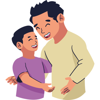 Father and son clipart png
