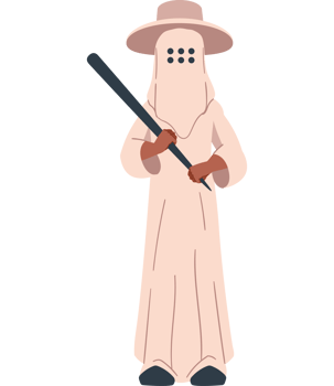 A cartoon man in a white robe holding a baseball bat png