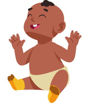 An image of a baby sitting on the floor png