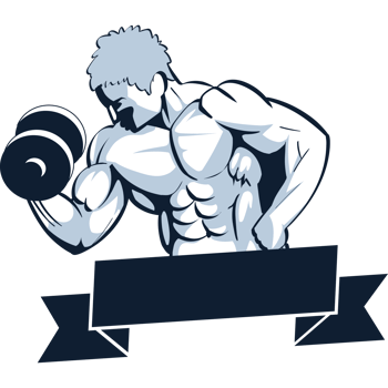 A bodybuilde with a dumbbell in his hand png