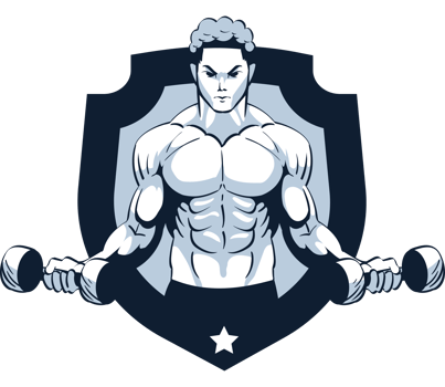 A man with a dumbbells on his shoulders png