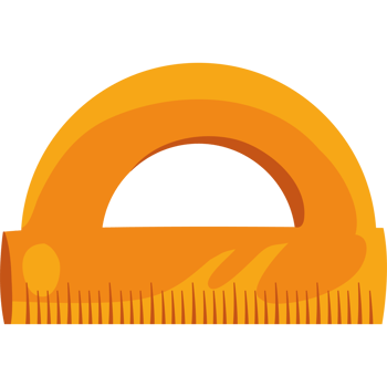 Back to school supply protractor icon png