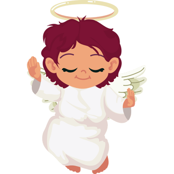 little angel religious icon isolated png