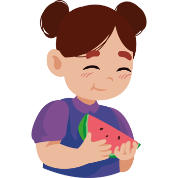 A girl holding a watermelon png