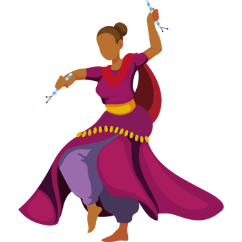 A woman in a purple dress is dancing png