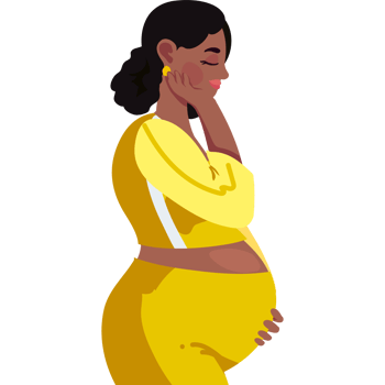 An illustration of a pregnant woman png