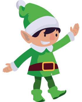 christmas character elf cute illustration png