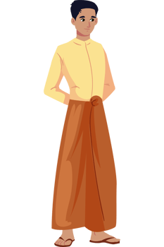 Thai man in traditional clothing png