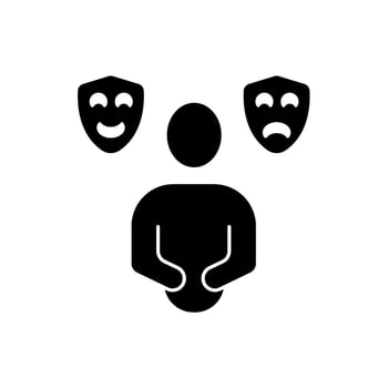 actor concept line icon. Simple element illustration.actor concept outline symbol design. vector