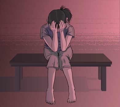 depressed women concept illustration vector