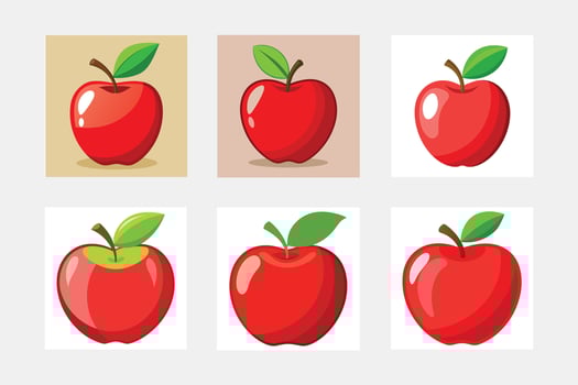 Apple illustration icons vector